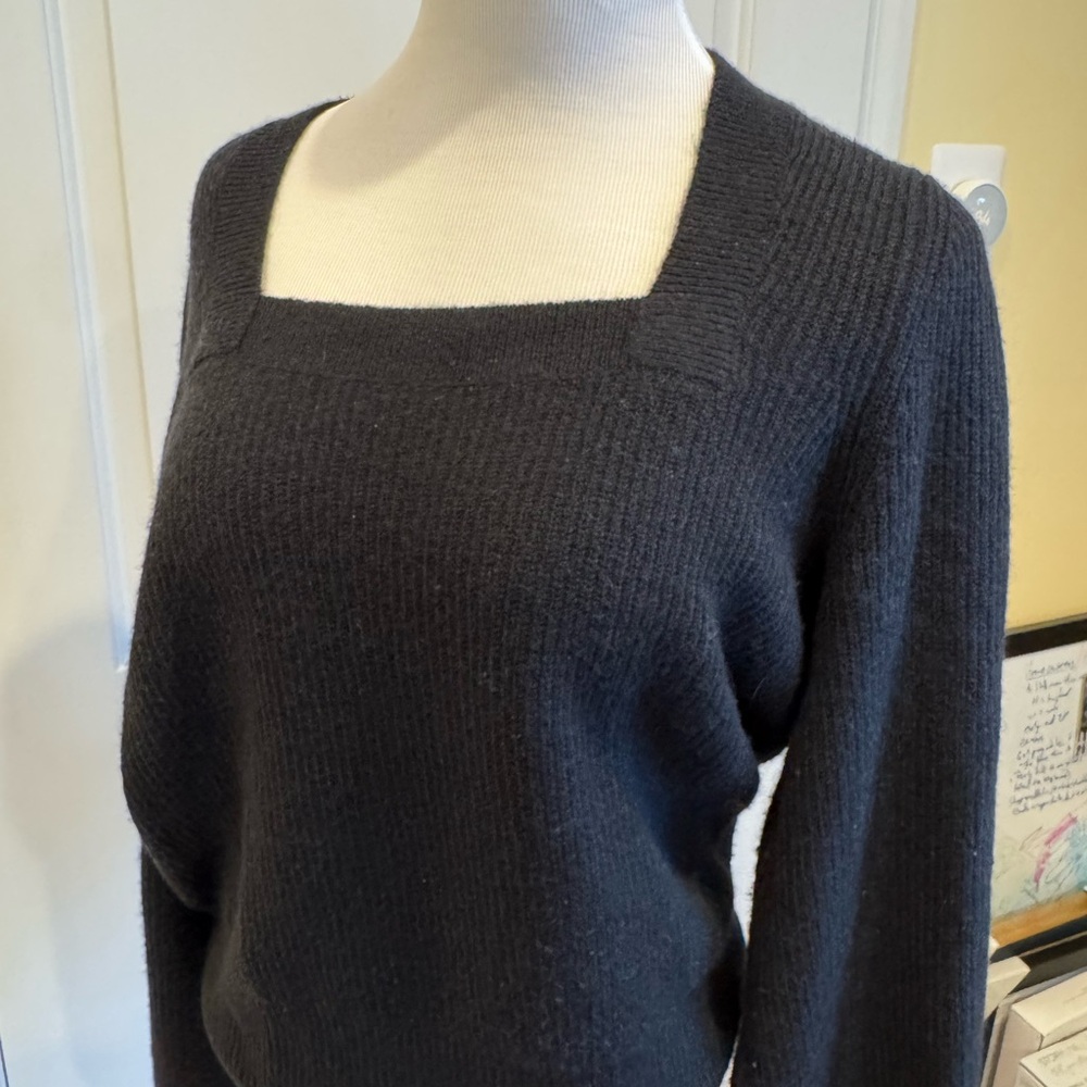 Madewell Charcoal Square Neck Sweater